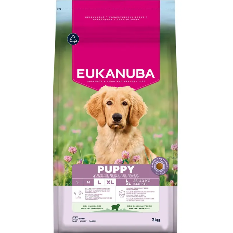 Finns att beställa - Eukanuba Puppy & Junior Large Breed Lamb & Rice