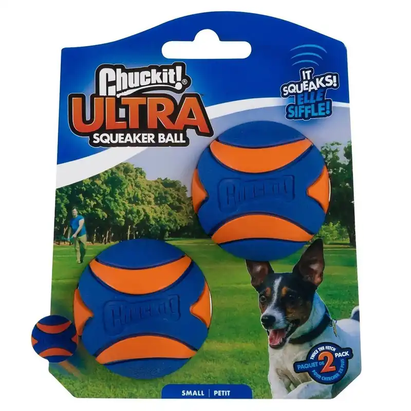 Chuckit Ultra Squeaker Hundbollar 2-pack | Gratis retur