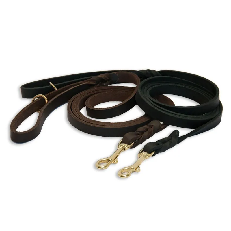 Feel Leather Braid Läderkoppel Mässing Brun - Premium