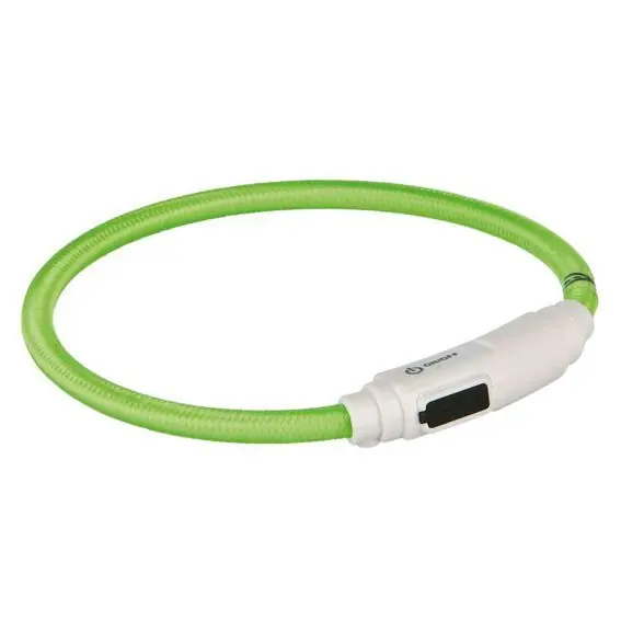 Trixie LED-halsband med USB Grön - Superpris