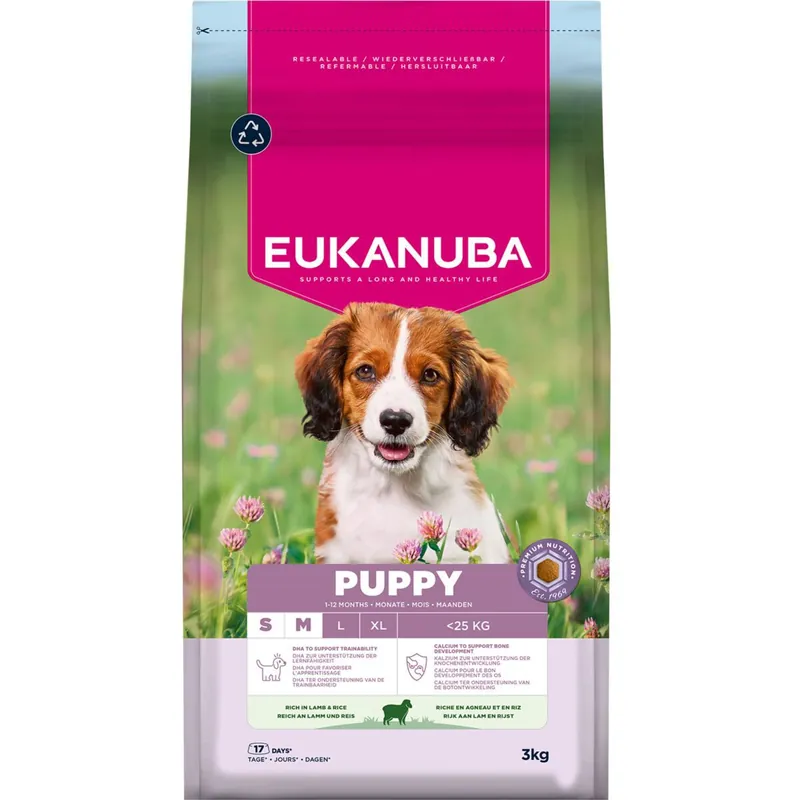 Outlet - Eukanuba Puppy & Junior Small & Medium Breed Lamb & Rice