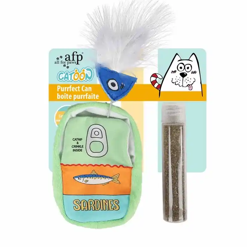Kattleksak Catoon Purrfect Can – Sardinask | Efterfrågad