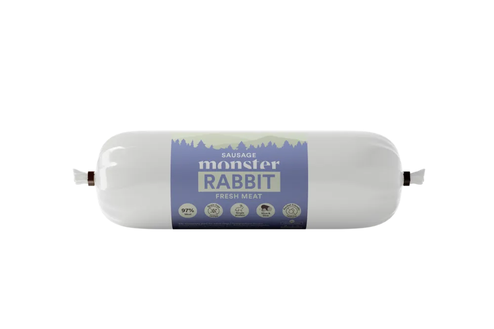 Sista chansen - Dog Sausage Rabbit Hundfoder – 12 x 400 g