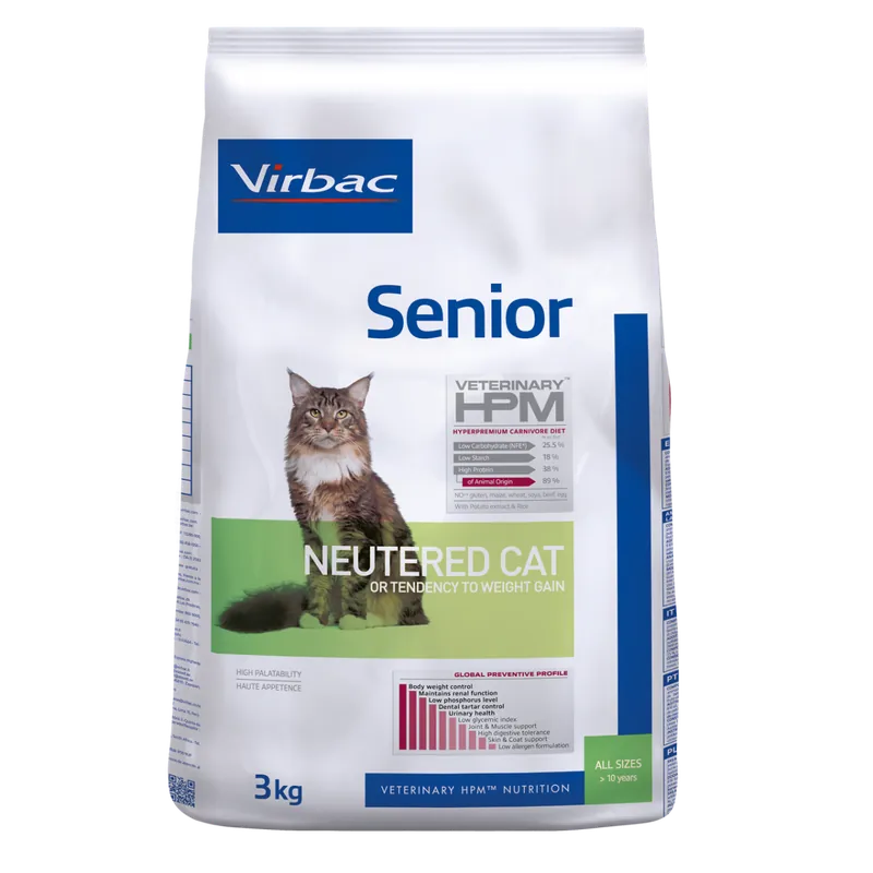 Handla online | Senior Neutered Cat kattfoder – 3 kg