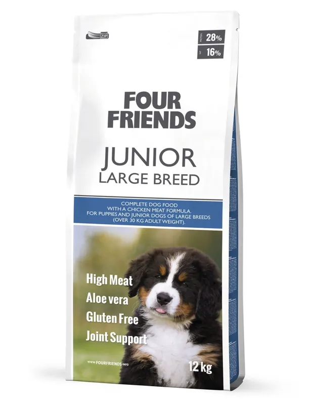 FourFriends Dog Junior Large Breed - Bra pris