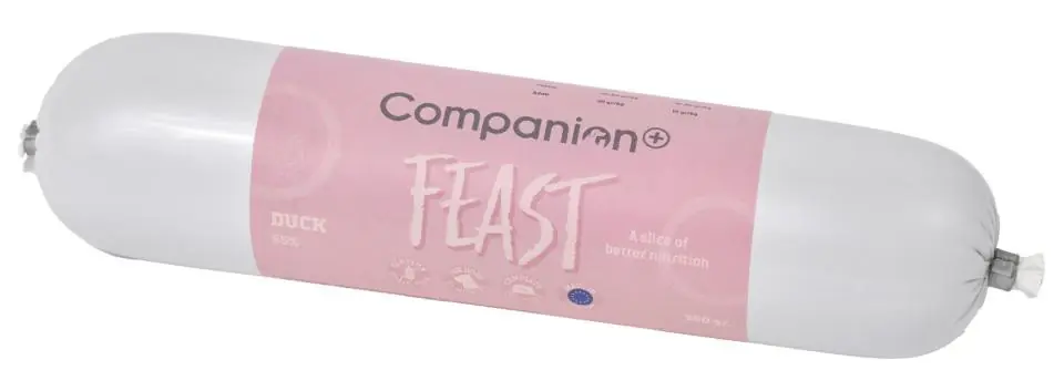 Premiumkvalitet - Feast Korv med Anka Hundfoder – 350 g