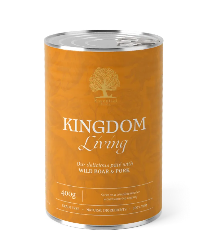 Tillverkarpris - Essential Kingdom Living Paté Hundfoder – 6 x 400 g