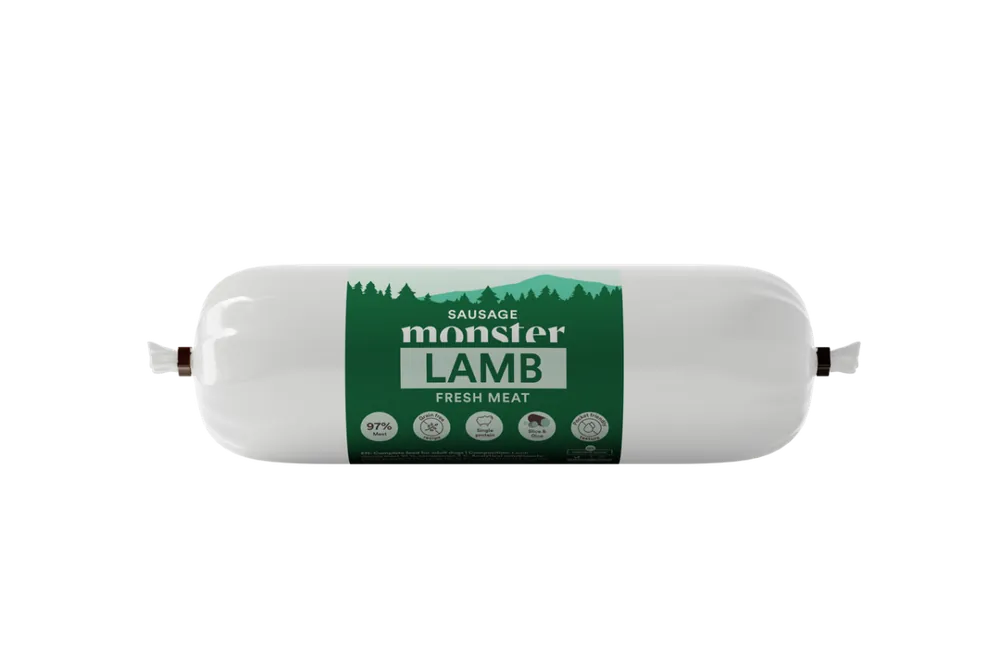 Sänkt pris - Dog Sausage Lamb Hundfoder – 12 x 400 g