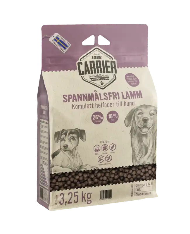 Hög kvalitet - Spannmålsfri Lamm Hundfoder – 3,25 kg