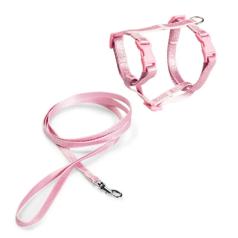Mycket efterfrågad - Basic Cat Sparkly Sele Rosa