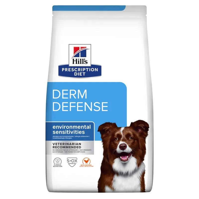 Prescription Diet Derm Defense Torrfoder med Kyckling Hundfoder – 1,5 kg | Begränsat antal