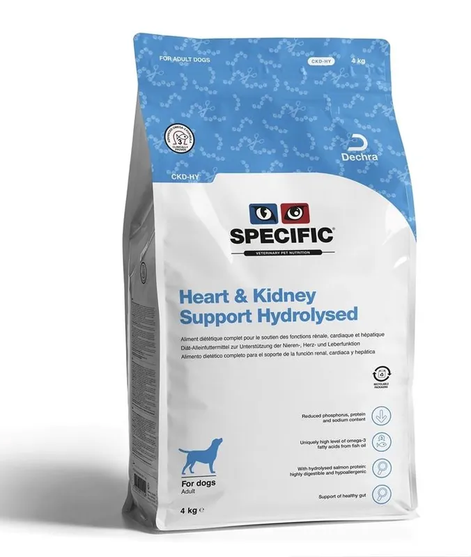 Klar att skickas - Heart & Kidney Support Hydrolysed CKD-HY hundfoder – 4 kg