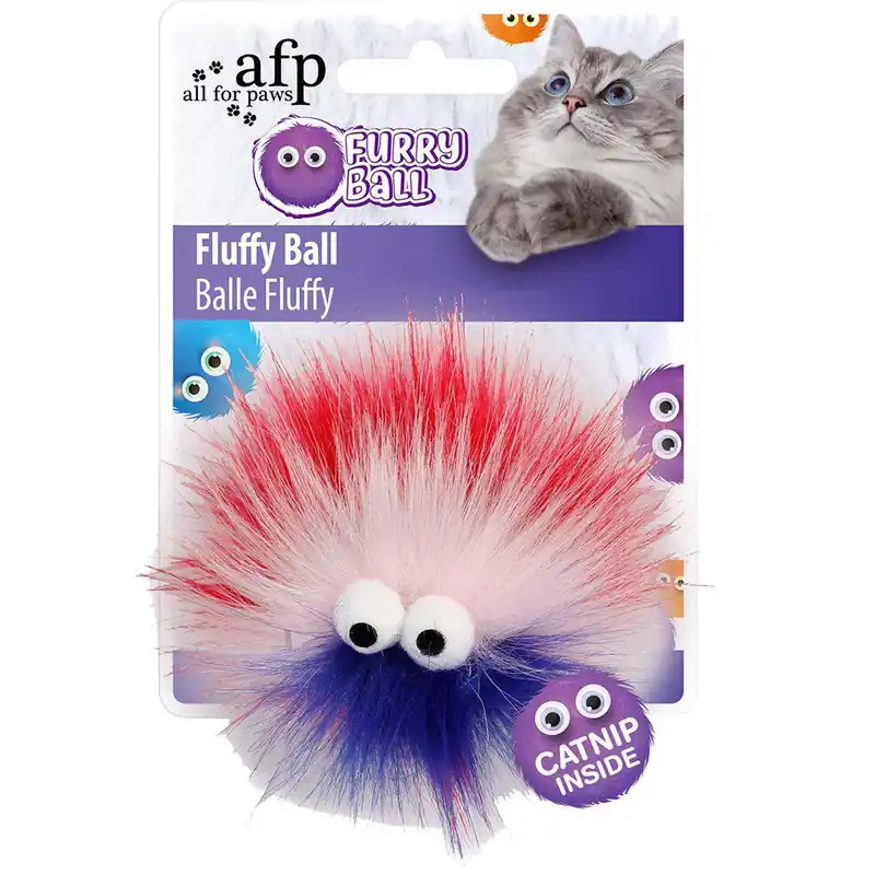 Fluffyball Rosa Kattleksak – Fluffig boll | Nedsatt pris