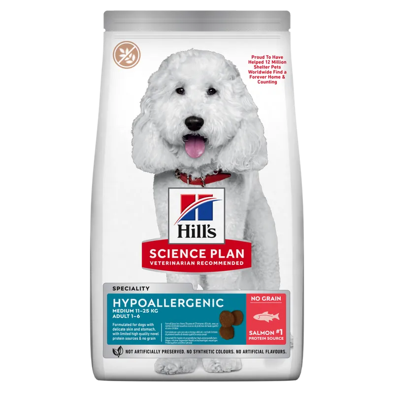 Hypoallergenic Adult Medium Breed Hundfoder med Lax – 2,5 kg - Populär