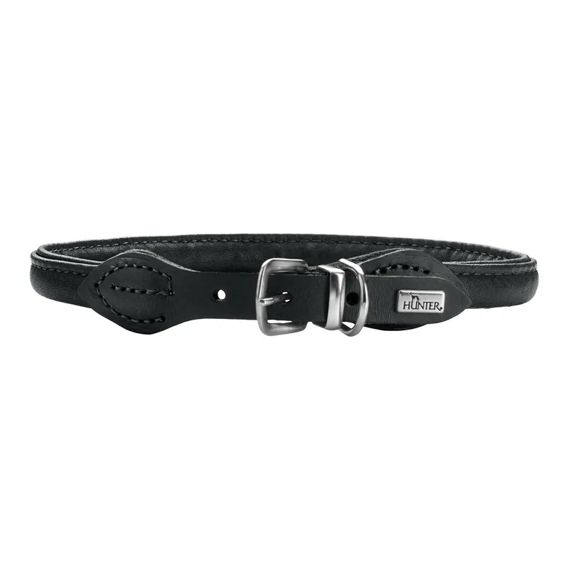 Sänkt pris - Hunter Round & Soft Hundhalsband Svart