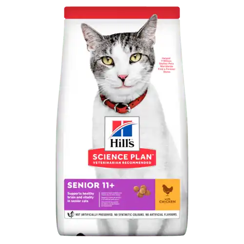 Efterfrågad - Senior 11+ torrfoder med kyckling för katt – 1,5 kg
