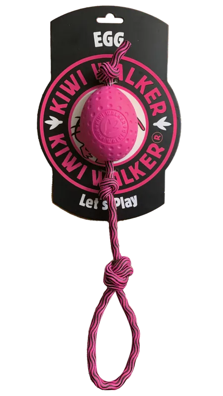 Ägg med rep Hundleksak – Rosa - Nyinkommet