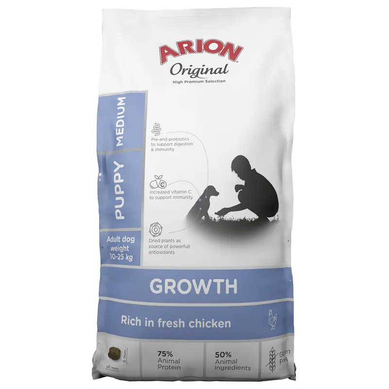 Original Growth Chicken Medium Torrfoder för Valpar – 12 kg - Topprodukt