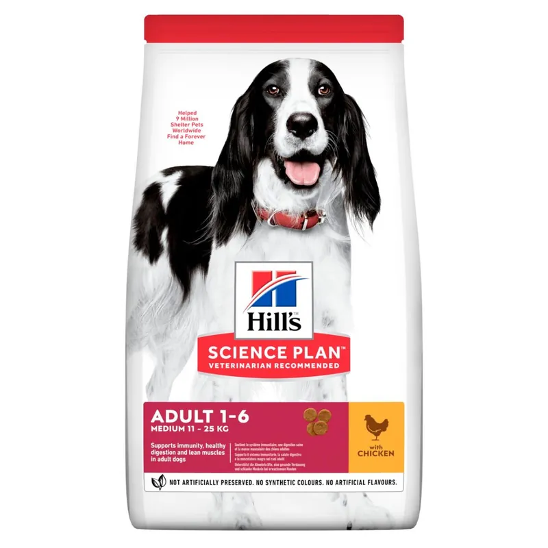 Adult Medium torrfoder med kyckling Hundfoder – 14 kg - Storsäljare