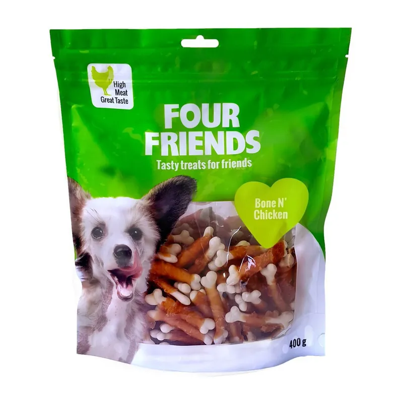 FourFriends Dog Bone N’ Chicken 400 g - Slutrea