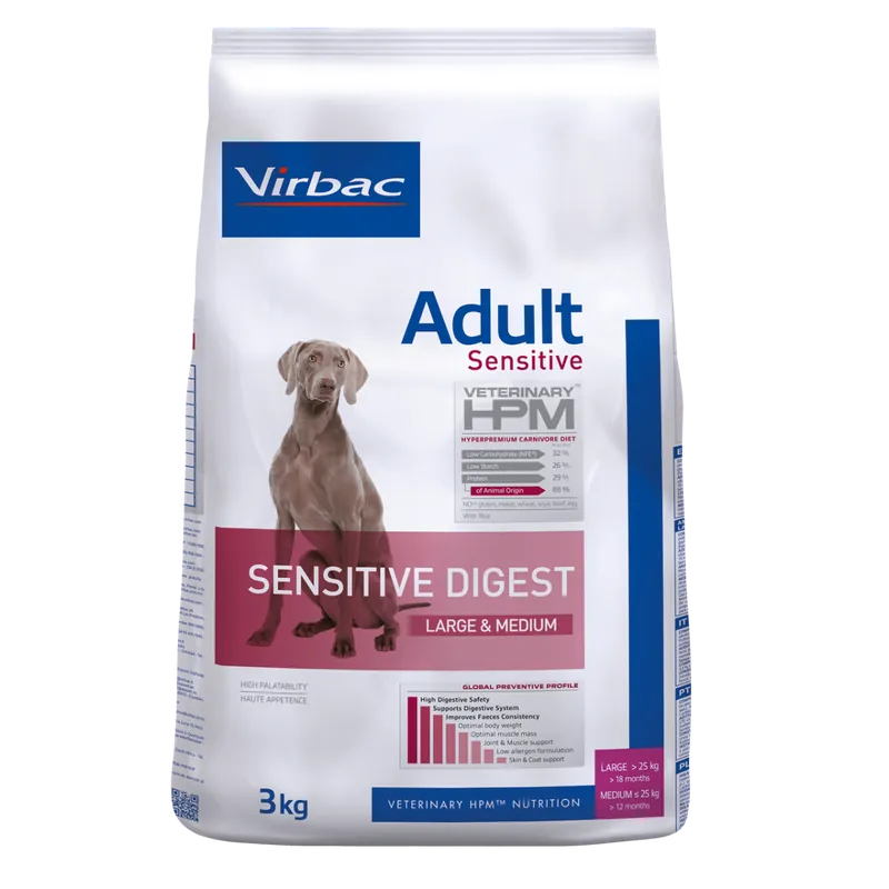 Toppkvalitet - Adult Sensitive Digest Hundfoder Large & Medium – 3 kg
