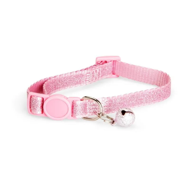 Basic Cat Sparkly Halsband Rosa - Extra rabatt