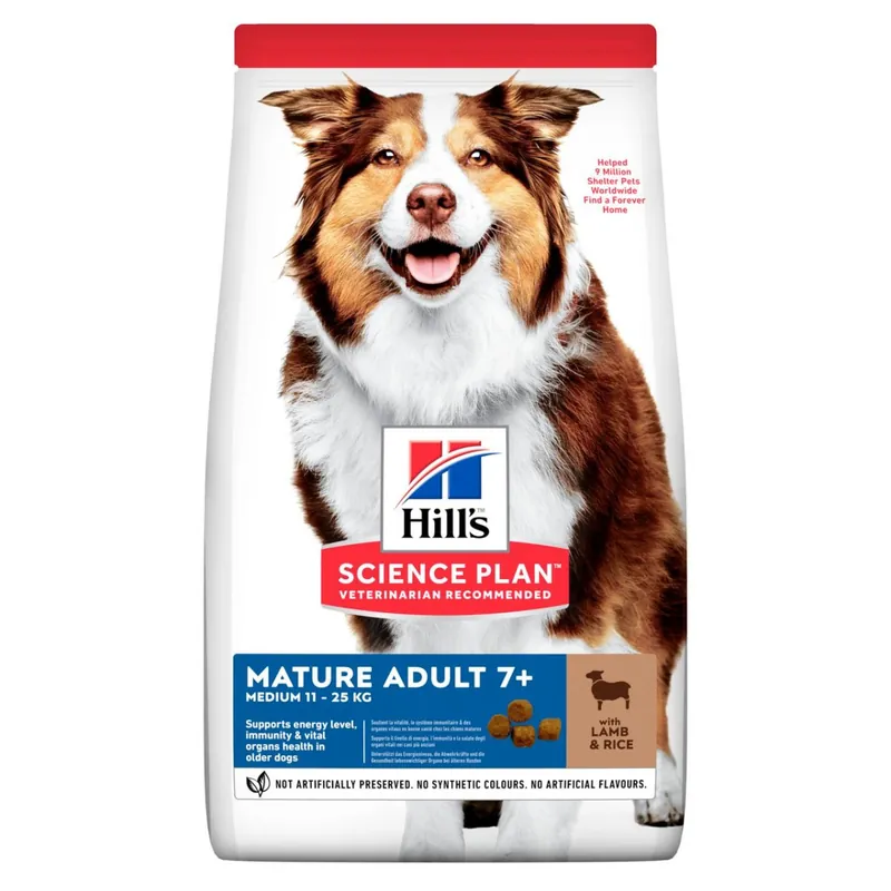 Topprodukt - Mature Adult 7+Medium torrfoder med lamm och ris Hundfoder – 2,5 kg
