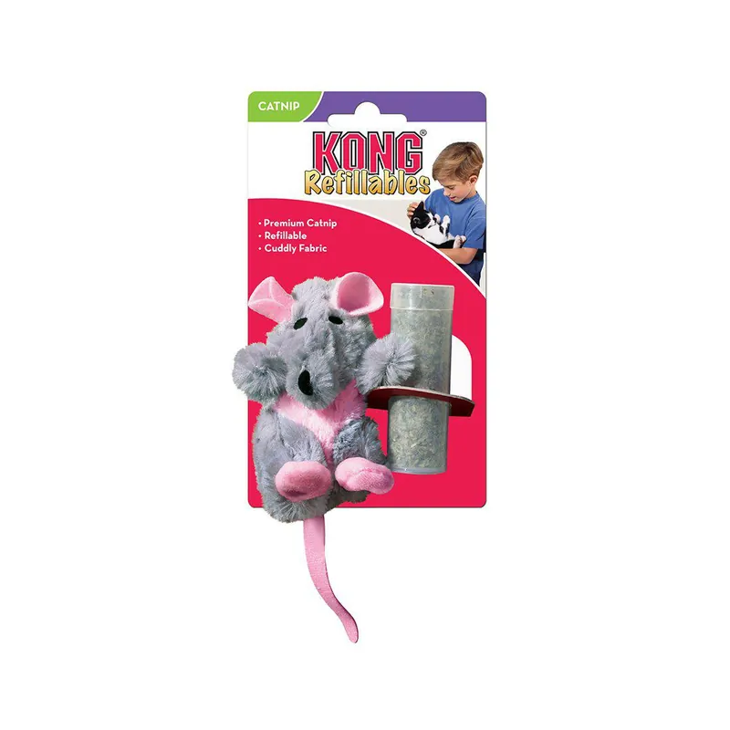 KONG Refillable Catnip Kattleksak – Refillable Catnip Rat | Endast denna vecka
