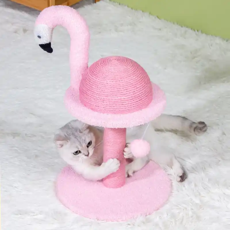 Kattklätterträd i flamingodesign | Kanonpris