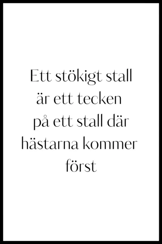 Utförsäljning | Poster – Ett stökigt stall