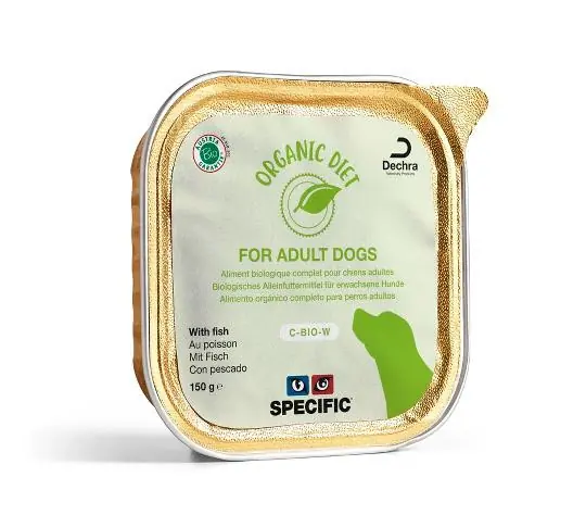 C-BIO-W Organic Fish Våtfoder för hund - 5 x 150 g - Passa på nu