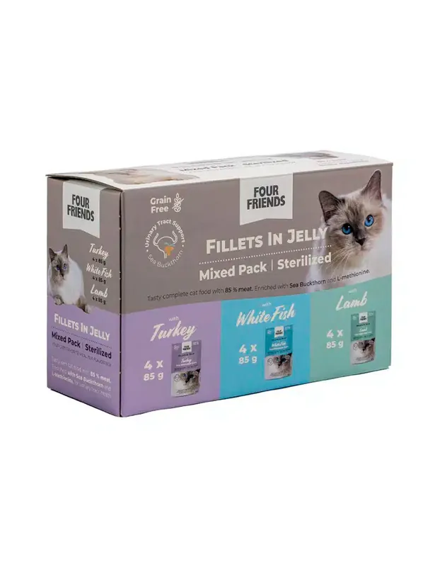 Beställ online - Sterilized in Jelly Mix 12-pack Kattfoder - 12 st x 85 g