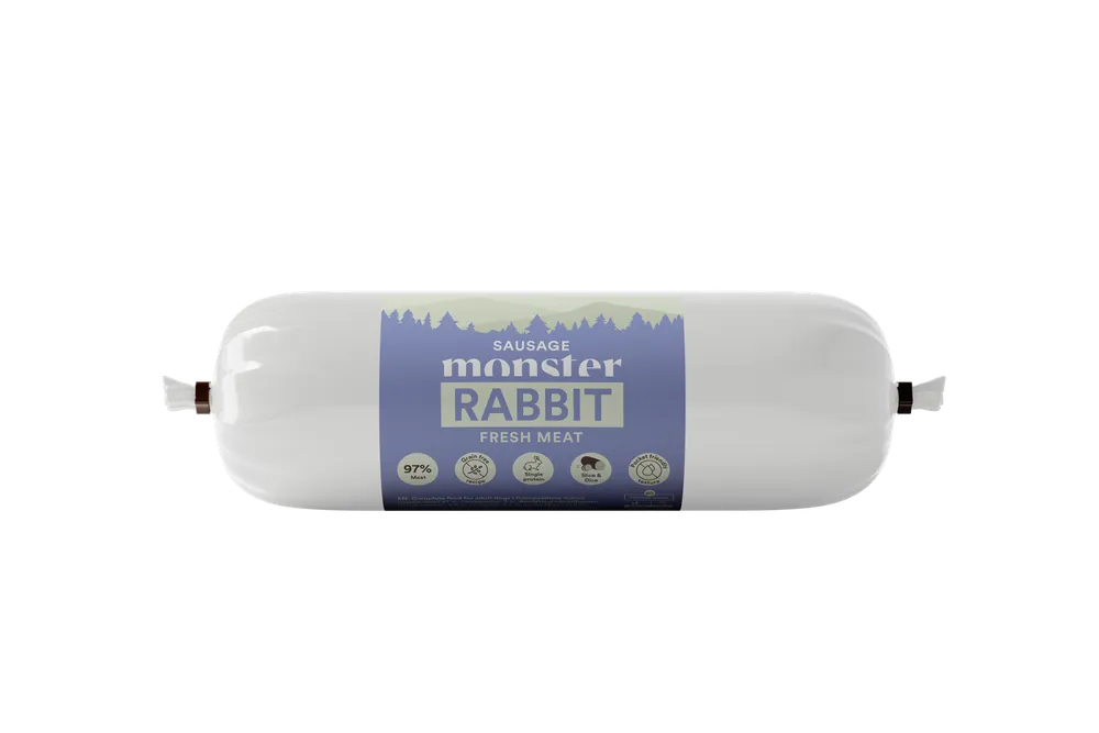 Beställ direkt | Dog Sausage Rabbit Hundfoder - 12 x 200 g