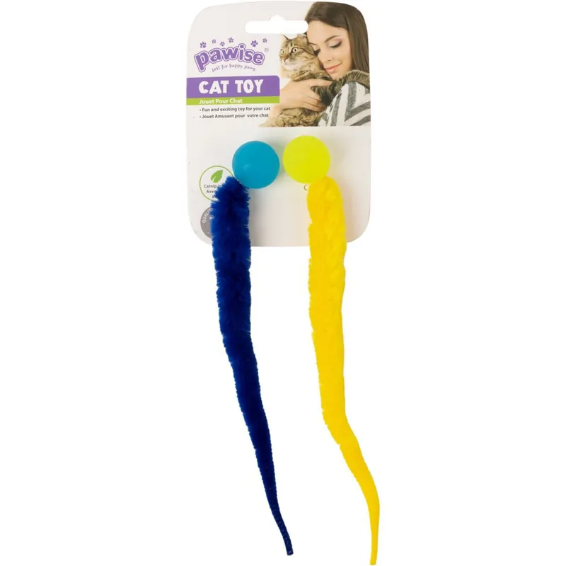 Pawise Studsande Ormar Kattleksaker 2-pack - Extra bra pris