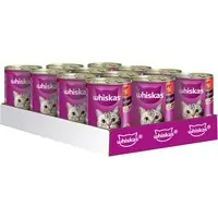Whiskas våtfoder 1+ konserver 12 x 400 g - 1+ Nötkött i sås - Spara mer