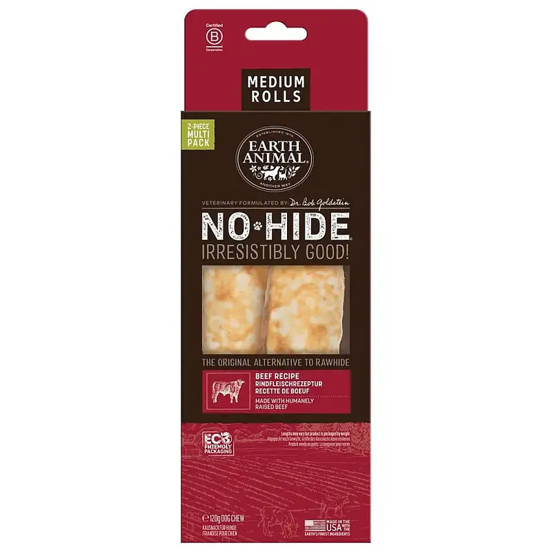 Tryggt köp - No Hide Hundtuggben med Biff 2-pack