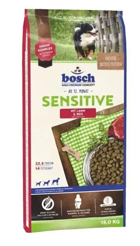 BOSCH Sensitive med lamm & ris 15 kg | Rabatter