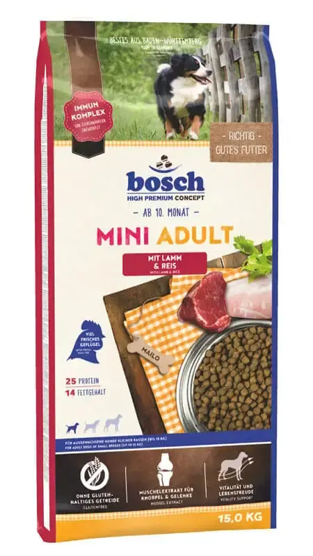 BOSCH Mini Adult Lamm & Ris 15 kg - Superpris