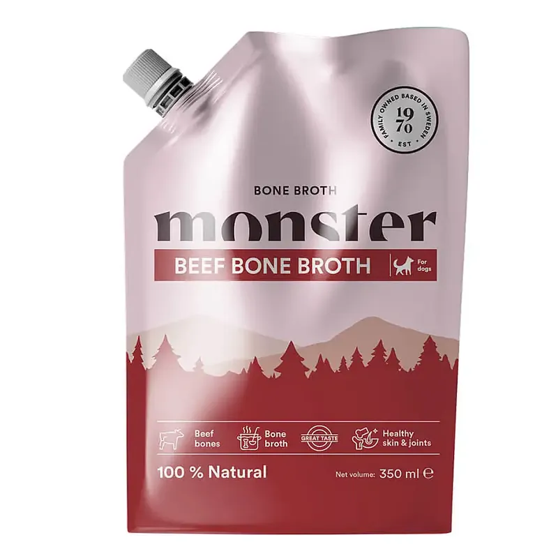 Monster Dog Bone Broth Beef 350 ml - Prisnedsättning