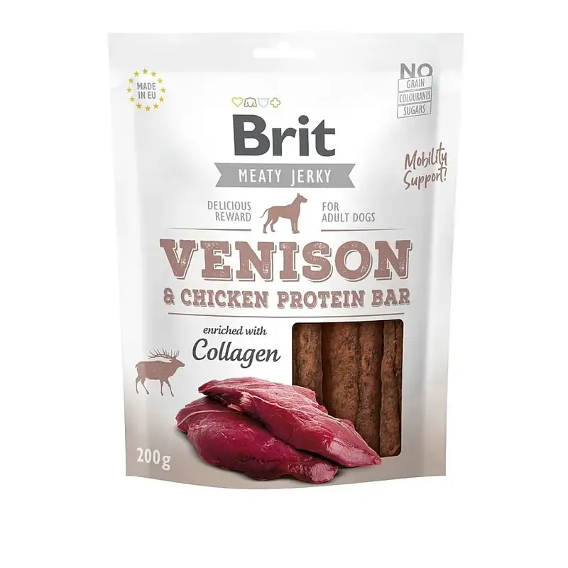 Fabrikspris - Brit Care Meaty Jerky Proteinbar Venison