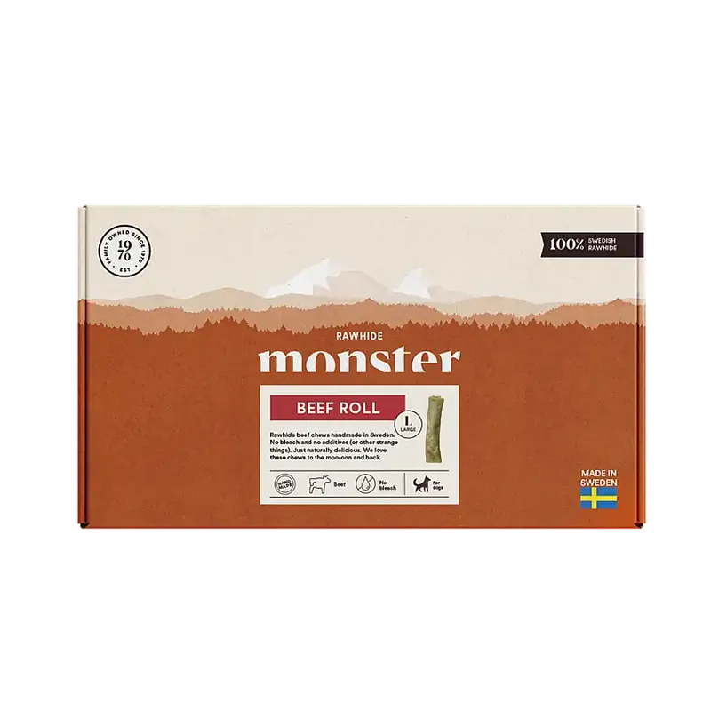 Tuggben Monster Rawhide Beef Roll Lx5 st | Bästsäljare