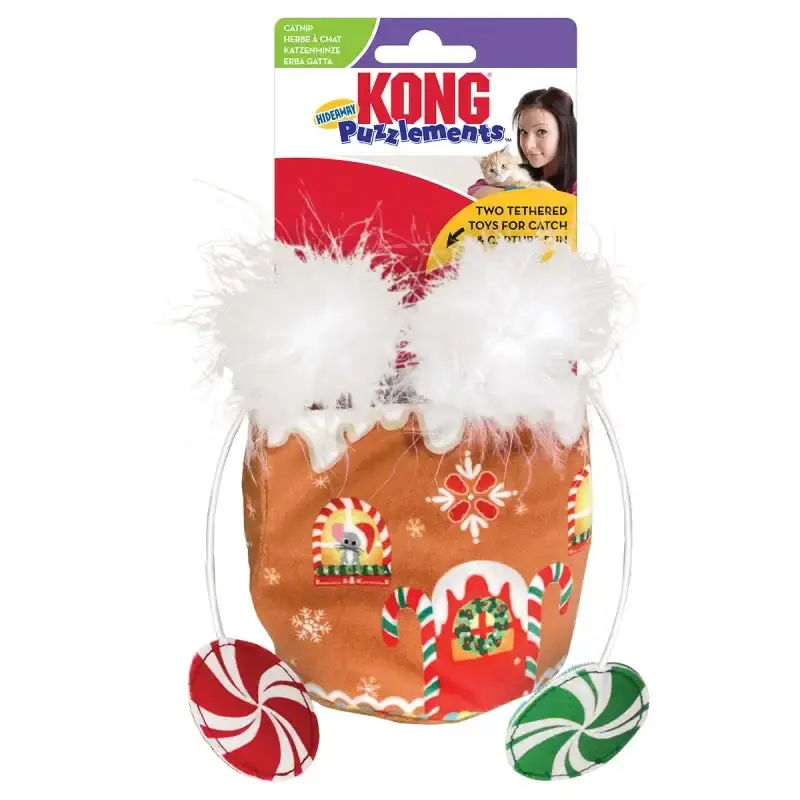 Mycket populär - KONG Holiday Puzzlements Hideaway Gingerbread