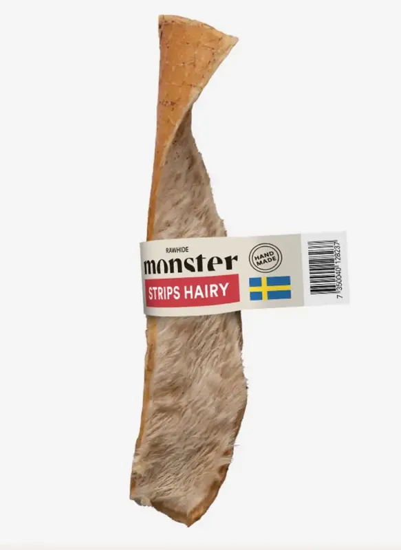 Monster Rawhide Beef Hairy Strips - Fyndpris