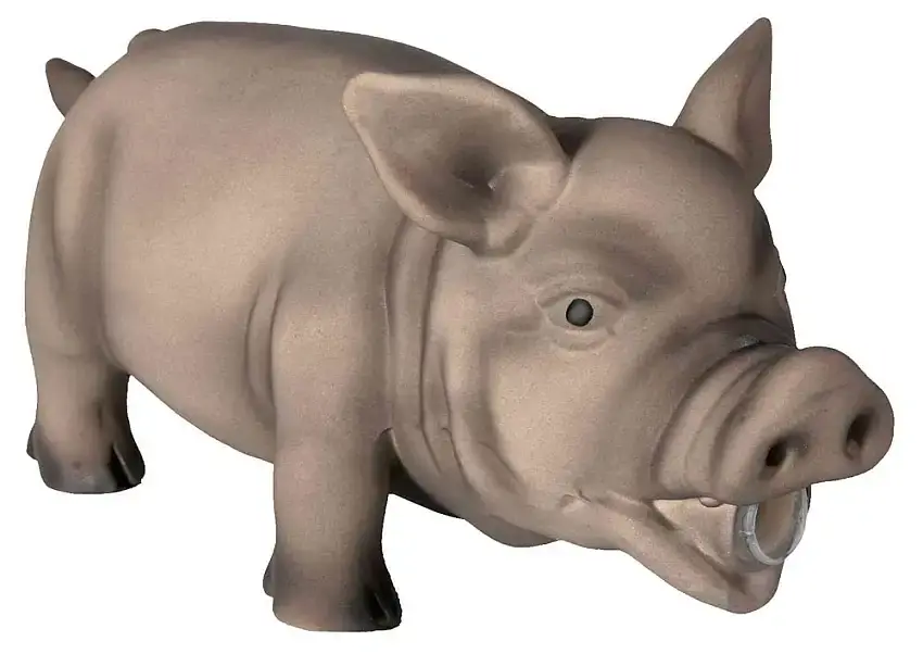 Toppkvalitet - Latexgris med originalljud 23 cm Grå