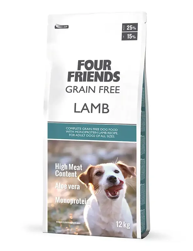 Superpris | Four Friends Dog Grain Free Lamb 12kg