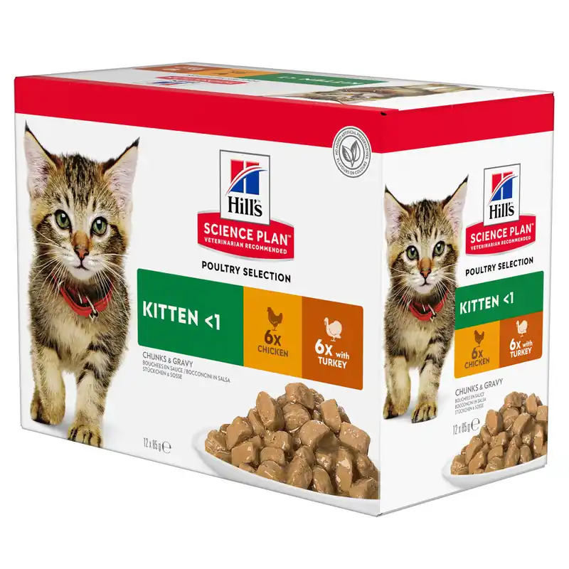 Hill’s Science Plan Kitten 48 x 85 g- Poultry Selection - Extra bra pris