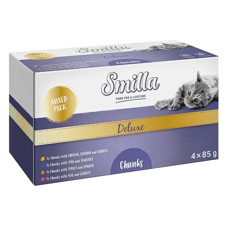Nedsatt pris - Smilla Deluxe Chunks 12 x 85 g – Mixpack