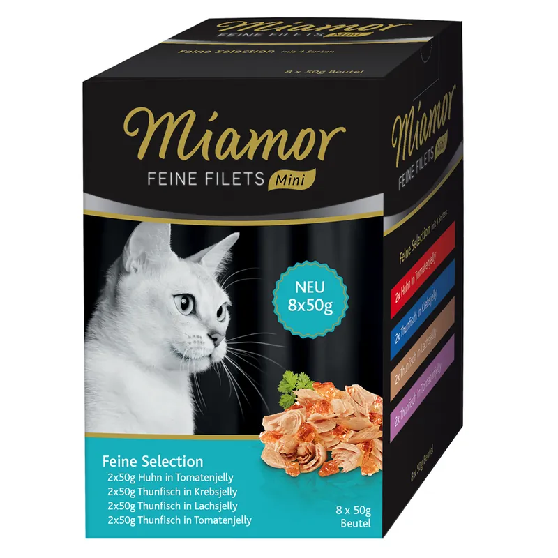 Nyhet - Miamor Fine Filets Mini Pouch Multibox 8 x 50 g – Fine Selection