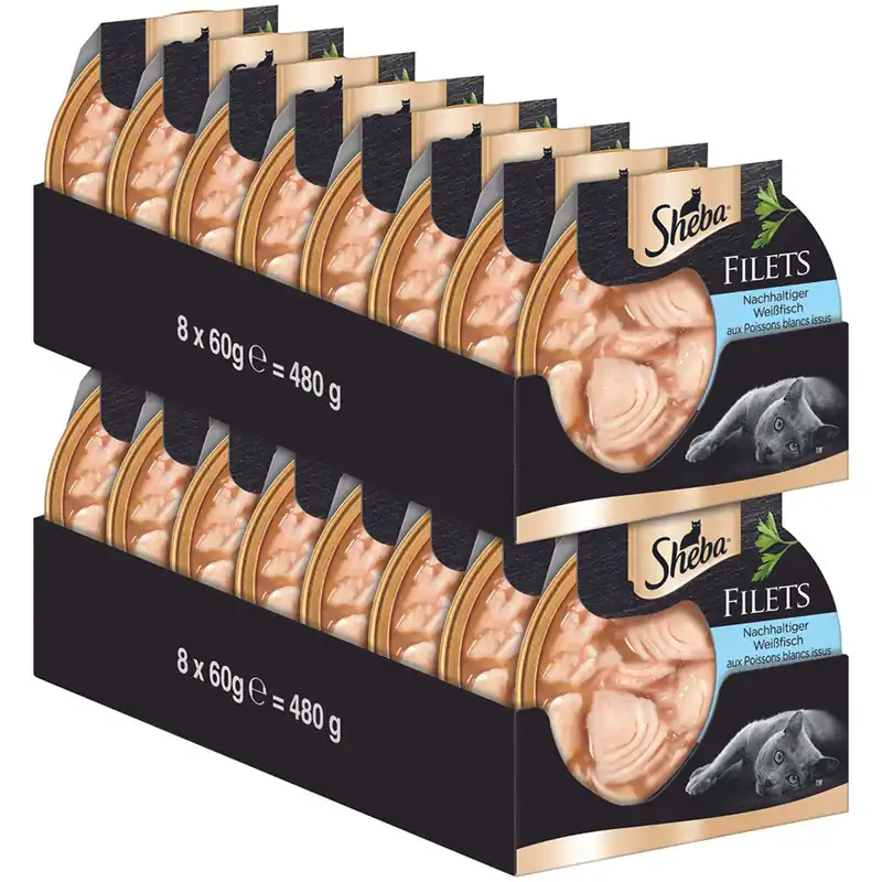 Skynda dig - Sheba Feine Filets 16 x 60 g – Vitfisk