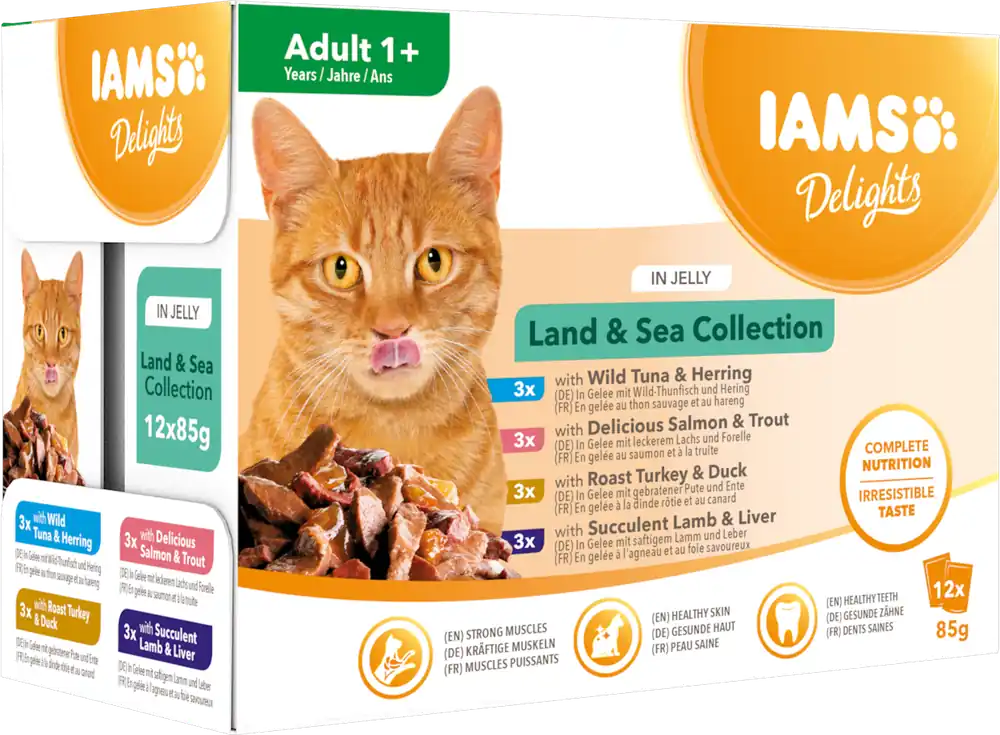 Premium - Delights Jelly Multipack Land & Sea Kattfoder – 1,02 kg